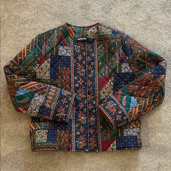 Vera Bradley Jackets & Blazers - Vera Bradley Patterned Quilted Paisley Fabric coat